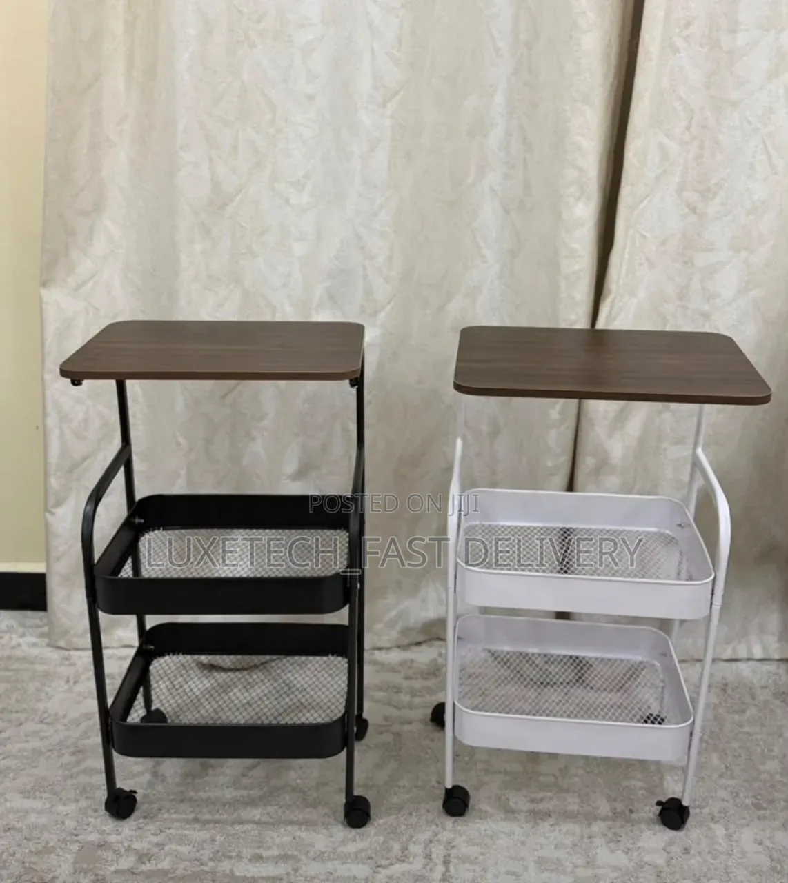 3-Tier Rolling Multi-Purpose Kitchen, Office Bedside Storage Trolley