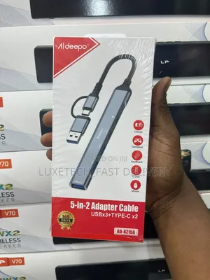 Aldeepo 5-in-2 USB Hub Adapter and Type-C Multiport Docking Station