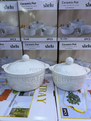2pcs Ceramic Serving Pots