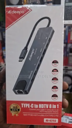 Aldeepo 8-in-1 USB-C Hub Adapter – Docking Station