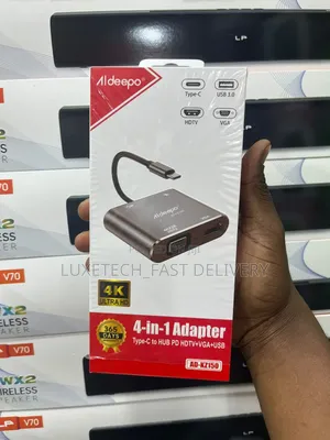 Aldeepo 4-in-1 Type-C Hub Adapter