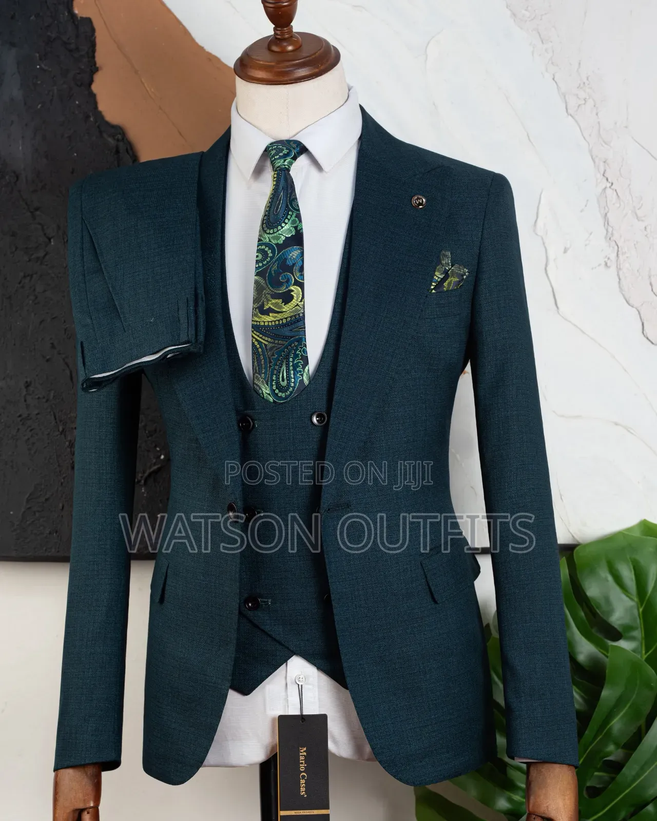 3 Colours Mario Casas Brand Men's Suits Materials Very Organised