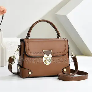 Brown PU Leather Crossbody Bag