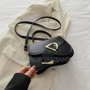 Black PU Leather Crossbody Bag