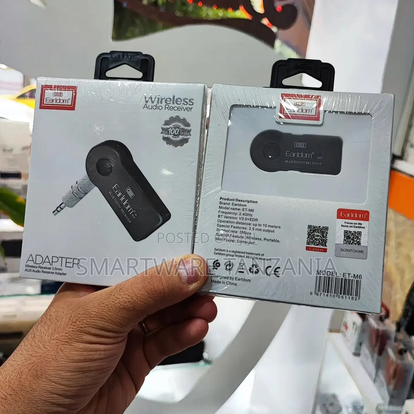 Eardom Wireless Audio Receiver Adapter, Bluetooth 5.0, 3.5mm Jack