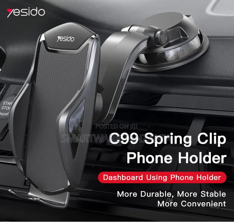 Yesido Adjustable Car Holder With Suction Cup Design for Easy Mounting