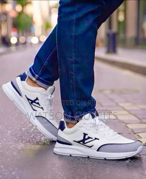 4 Colours Lv Brand Men's Leather Sneakers or Raba Org Za Lv