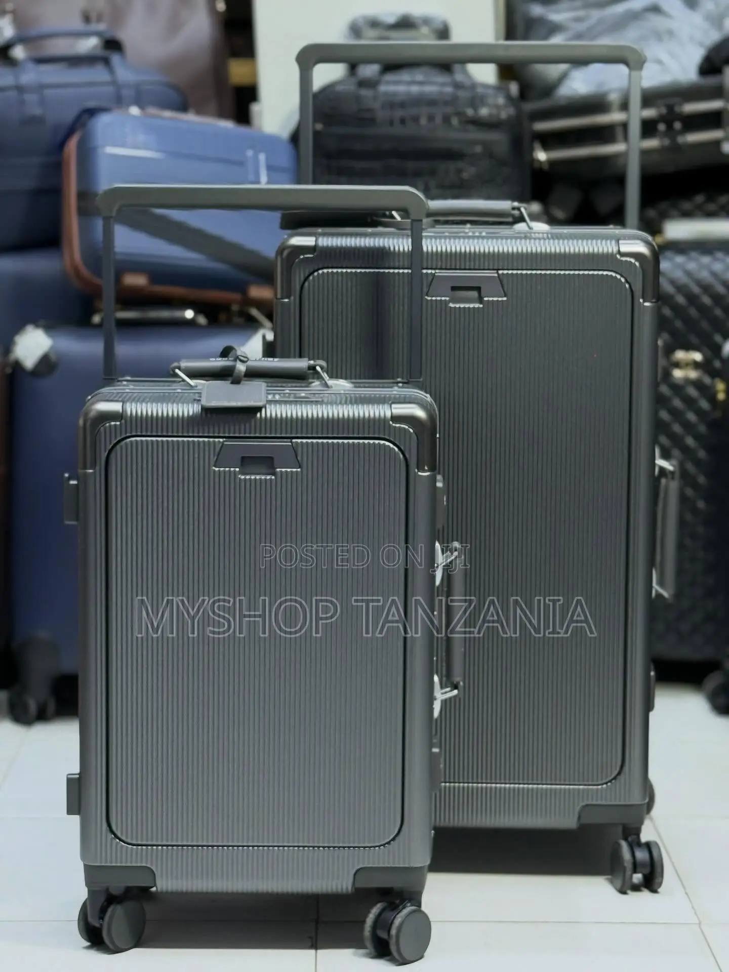 Gray Aluminum Frame Suitcase