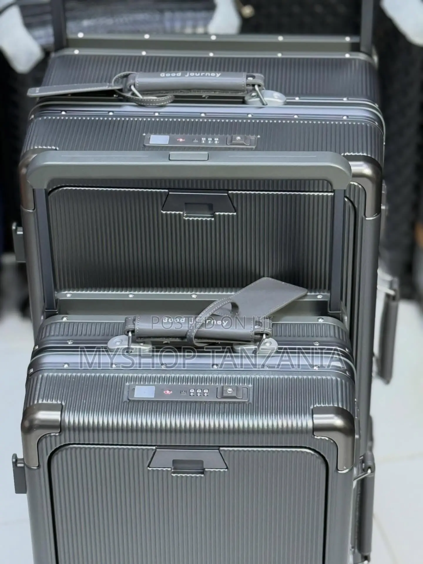 Gray Aluminum Frame Suitcase