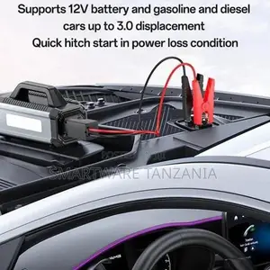 Yesido 5-in-1 Jump Starter, 10000mAh Capacity, Inflator, Flash Light