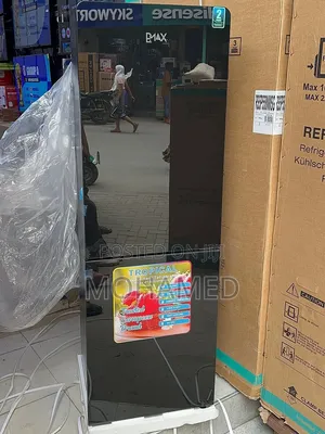 Pmax Combi Fridge Black Mirror 200 Litres
