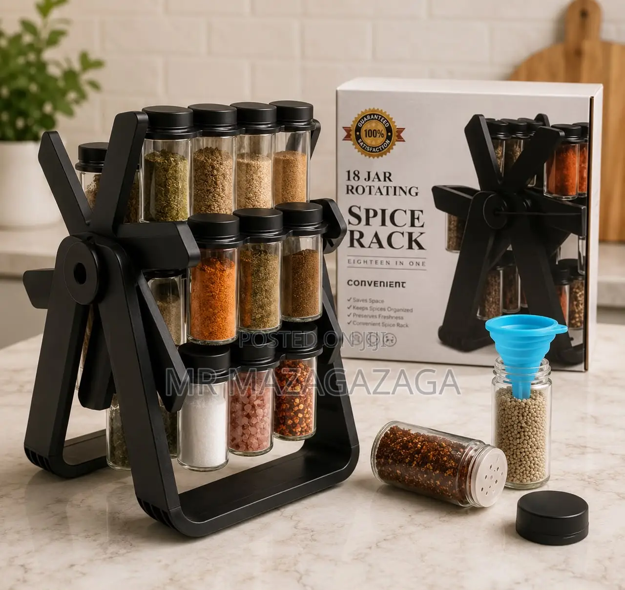 18-Pieces Rotating Spice Rack