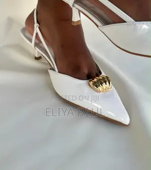 Black and White Kitten Heel