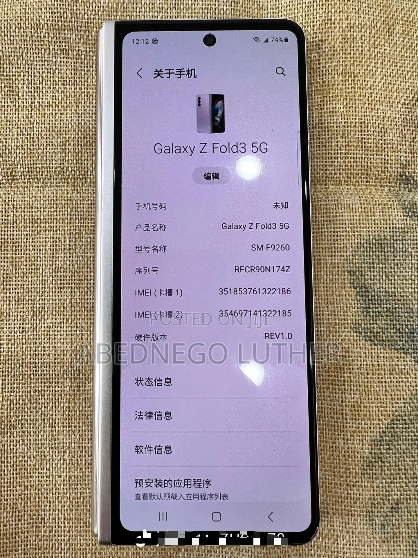 Samsung Galaxy Z Fold3 5G 256 GB Silver
