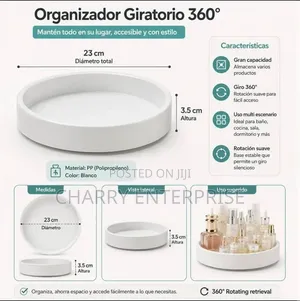 360° Revolving Vanity Organizer for Skincare Products Lotion, Perfumes