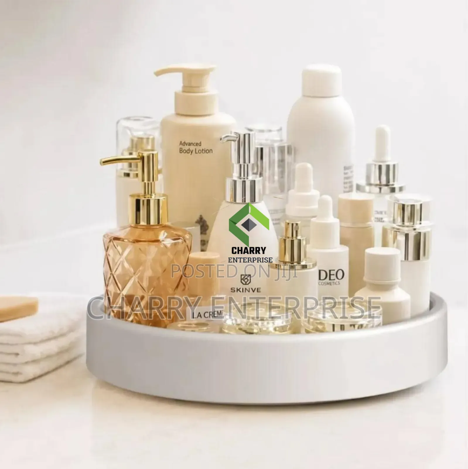 360° Revolving Vanity Organizer for Skincare Products Lotion, Perfumes