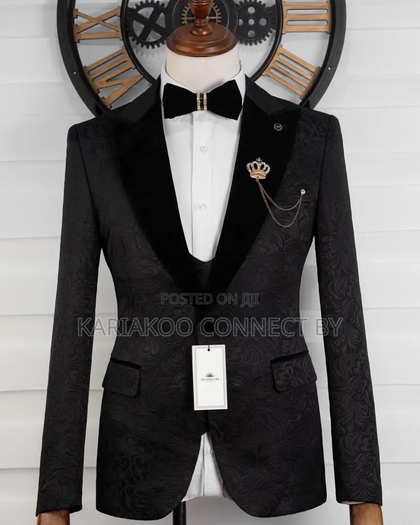 Luxury Floral Jacquard Suit