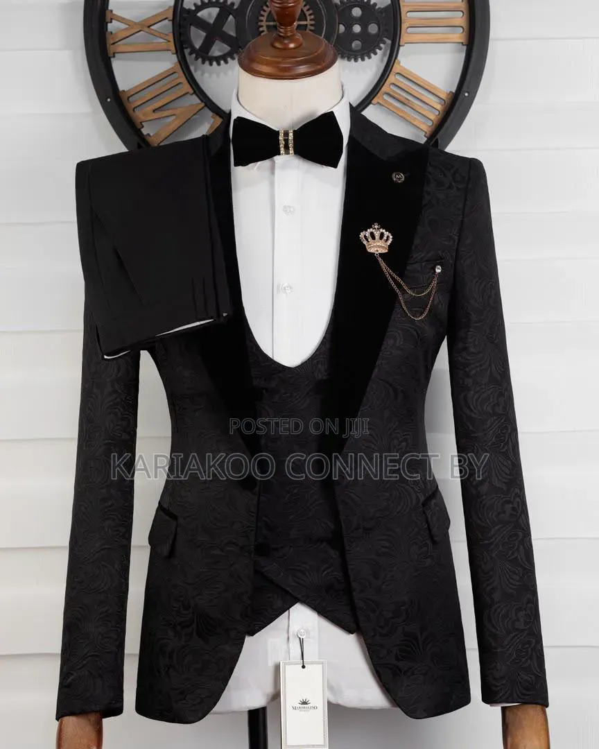 Luxury Floral Jacquard Suit