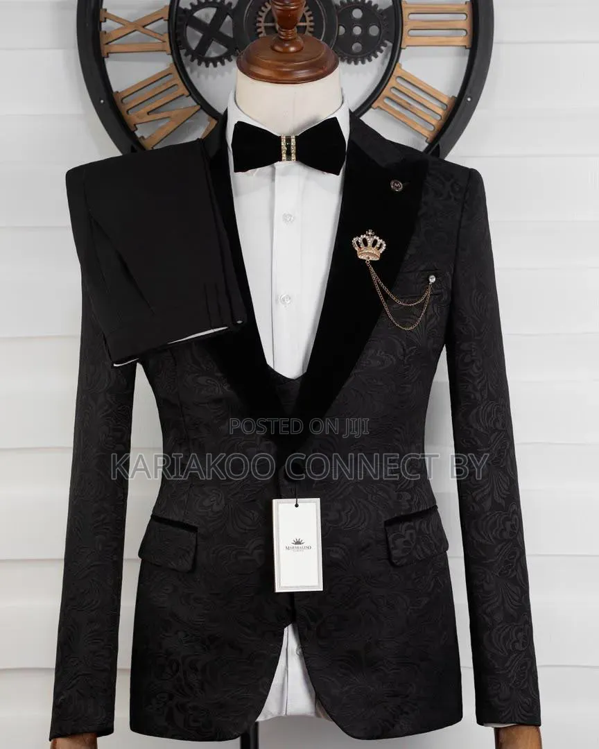 Luxury Floral Jacquard Suit