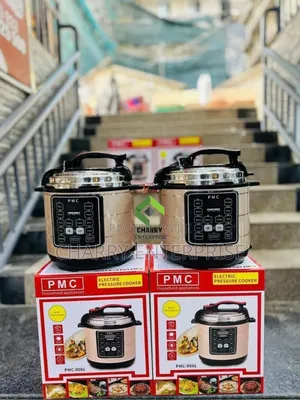 PMC Electric Pressure Cooker Sufuria Mbili 6l Color:- Silver and Gold