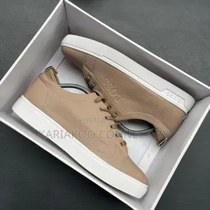 Men's Designer BOSS Pebbled Leather Smart Casual Sneakers