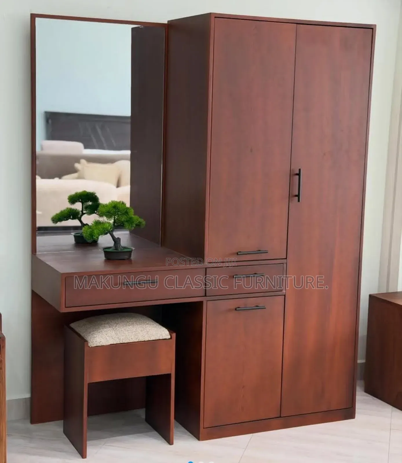 Two Doors Wardrobe With Dressing Table Feature