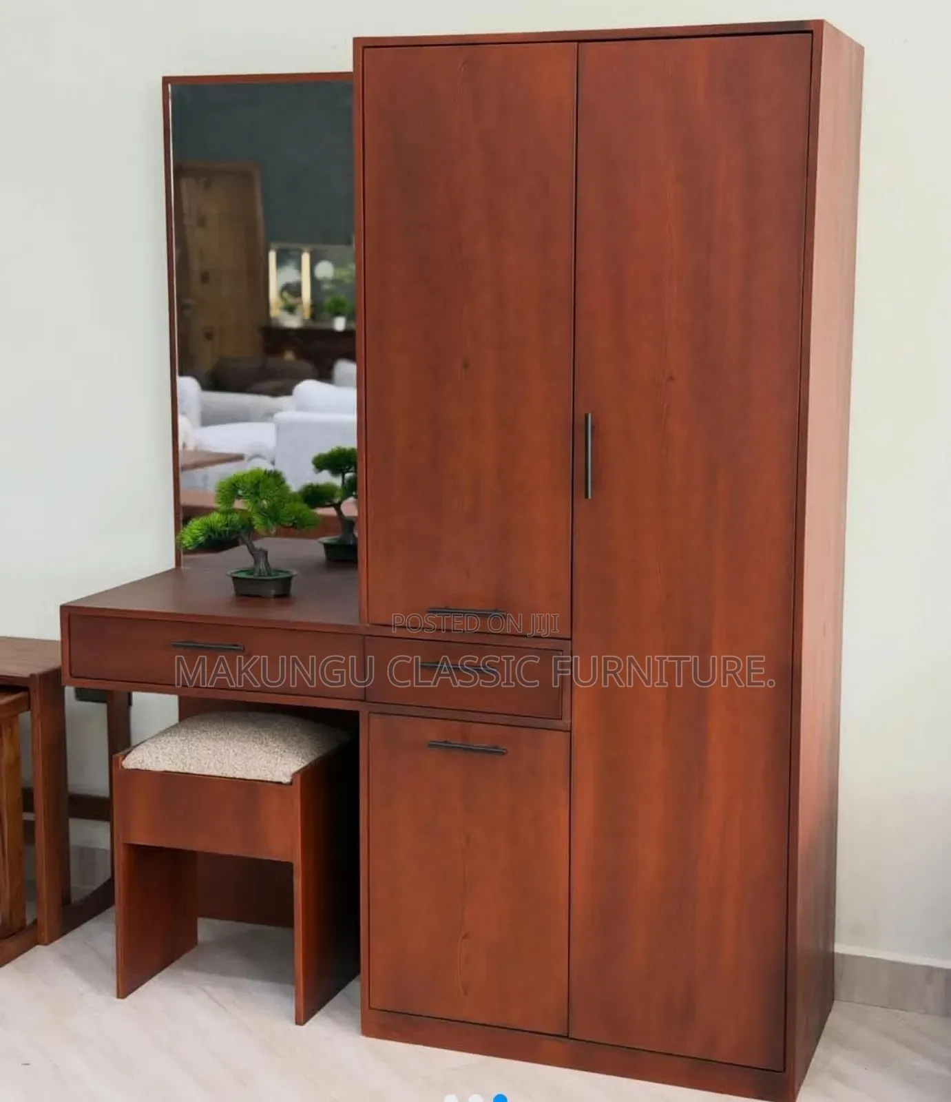 Two Doors Wardrobe With Dressing Table Feature