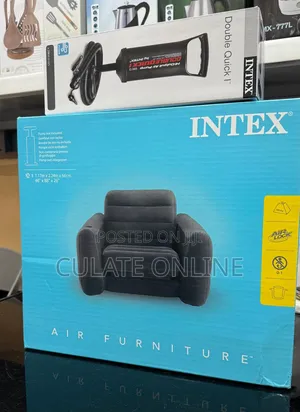 2 in 1 4×6 Intex Inflatable 1 Person Sofa / Air Sofa Ya Mtu Mmoja