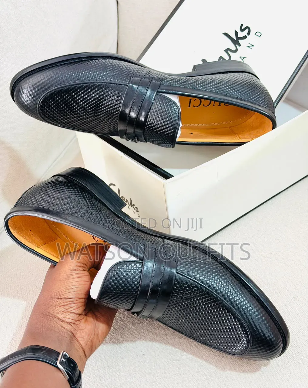 1 Colour Gucci Brand Men's Leather Mocca or Shoes Looking Nice