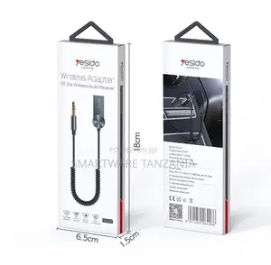 Yesido BT Car Wireless Audio Receiver, 3.5mm Jack, 1.5m Length