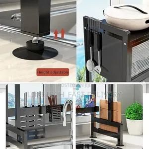 Over-Sink Dish Drying Rack With Dustproof Cabinet