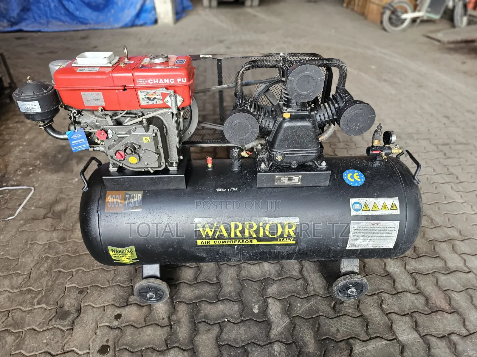Warrior Diesel Air Compressor 300L 7.5HP