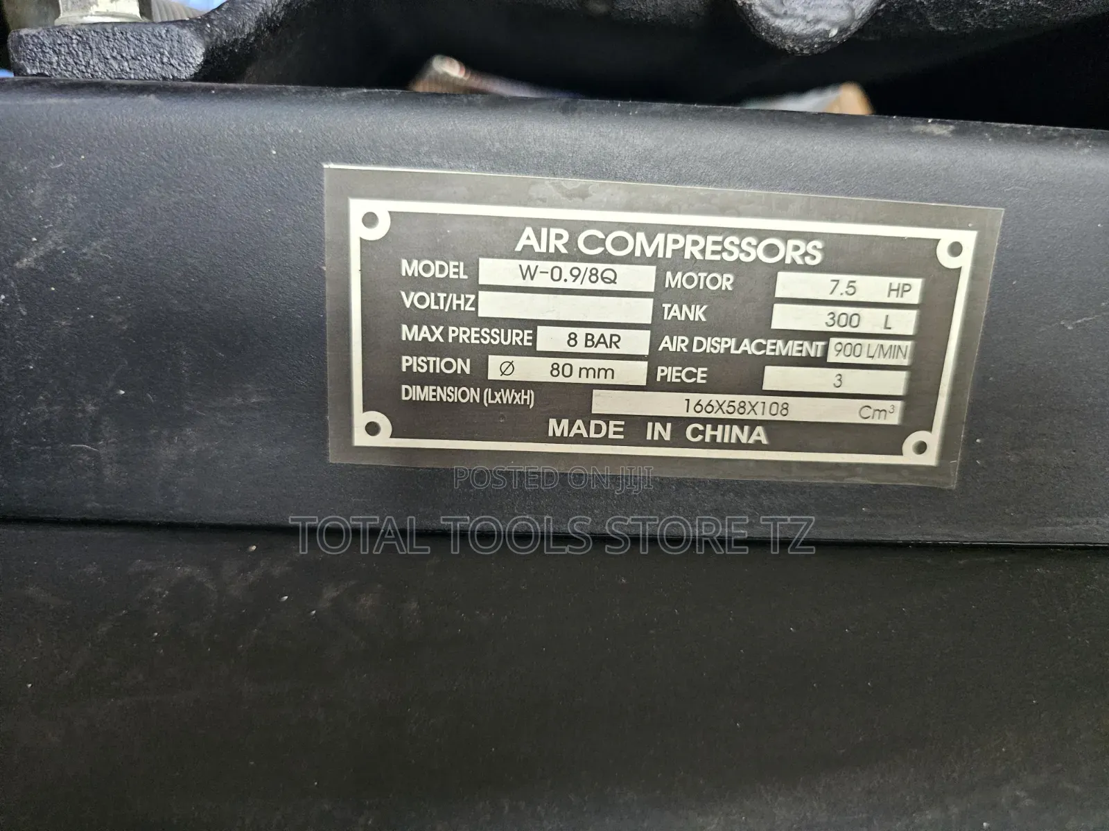 Warrior Diesel Air Compressor 300L 7.5HP