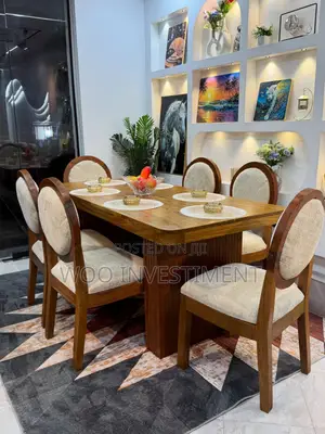 Dining Table Za Kisasa Za Mbao Ngumu Badilisha Mwonekan