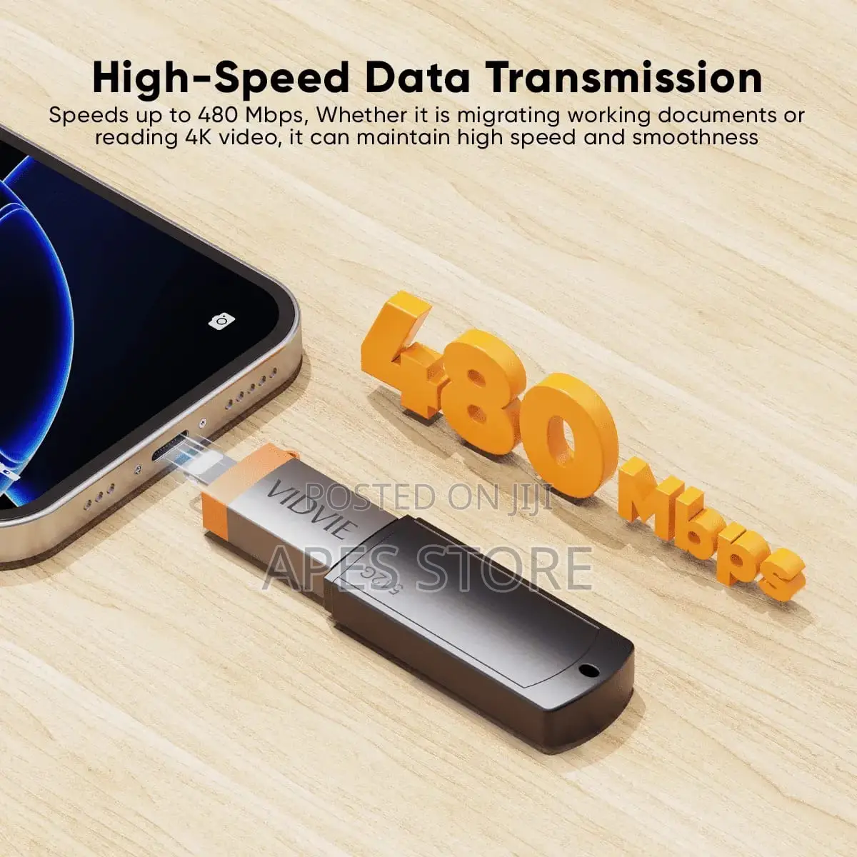 Vidvie Portable iP OTG Adapter