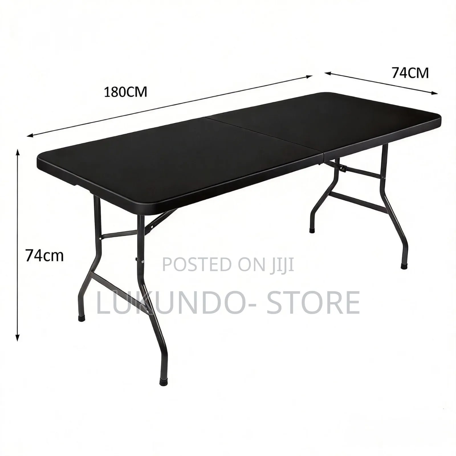Black Folding Table 180cm