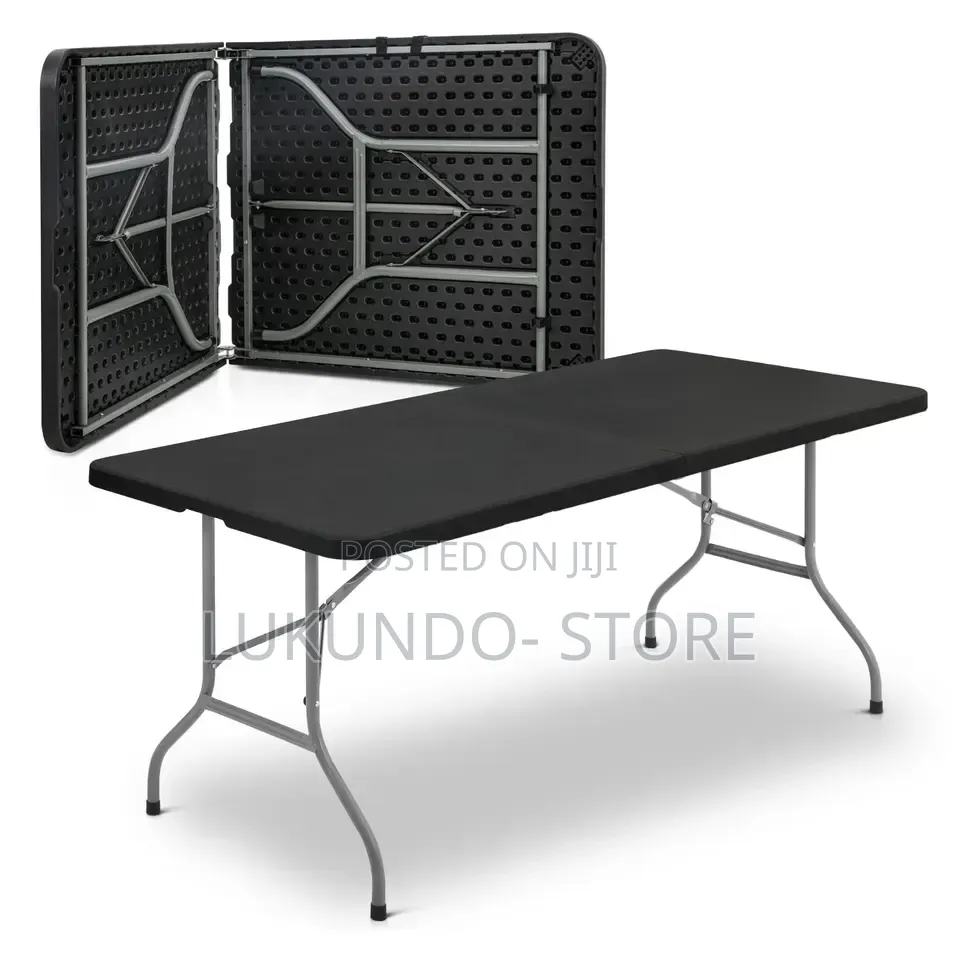 Black Folding Table 180cm