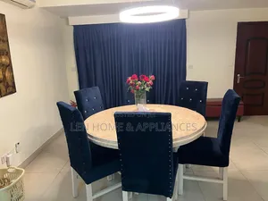 Dinning Table Color Blue and Brown