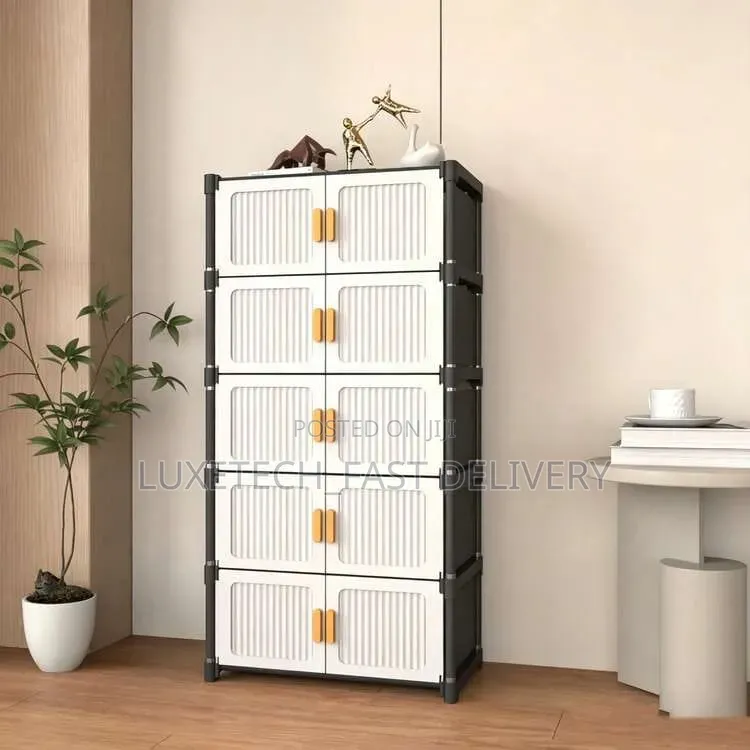 Mini Stackable Plastic Storage Cabinet - Clothes or Shoes Rack