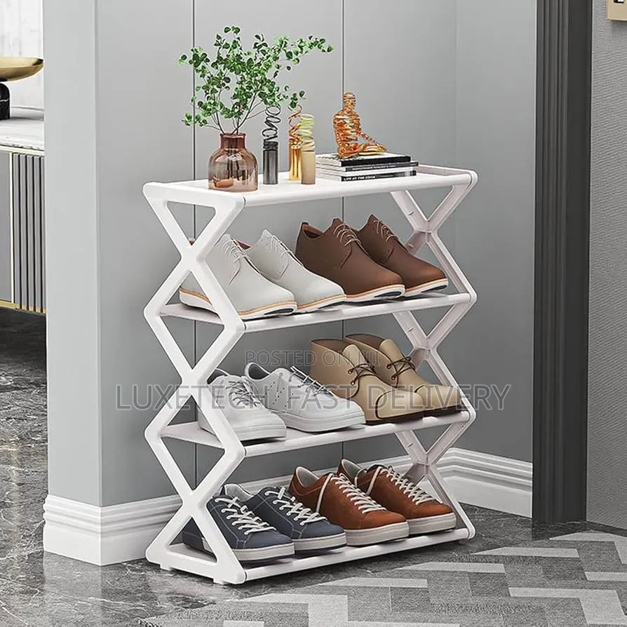 4-Tier Mini Foldable Shoe Rack for Entryway