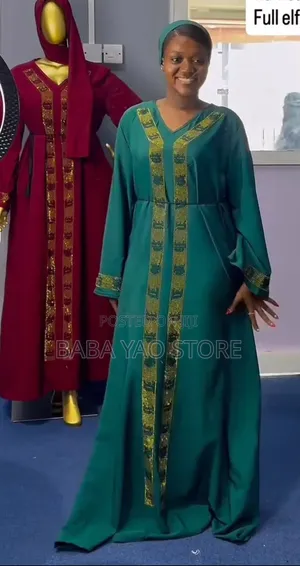 Women's Arab Style High-Grade Long-Sleeved High-Waist Dress