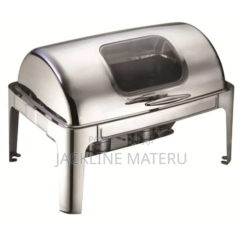 Chafing Dish 9ltr Rectangular Roll Top With Window