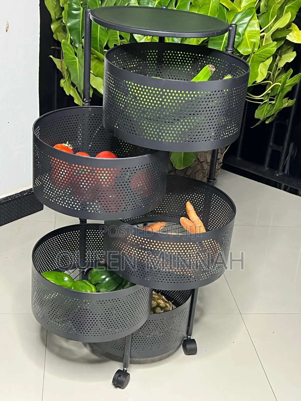 Rotating Multi-Tier Kitchen Storage Rack / Fruit and Vegetable Basket