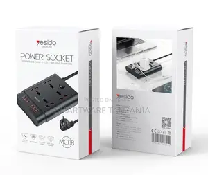 Yesido Power Socket 2500W Rated, 6 USB Ports, 3.5A Output Power Strip