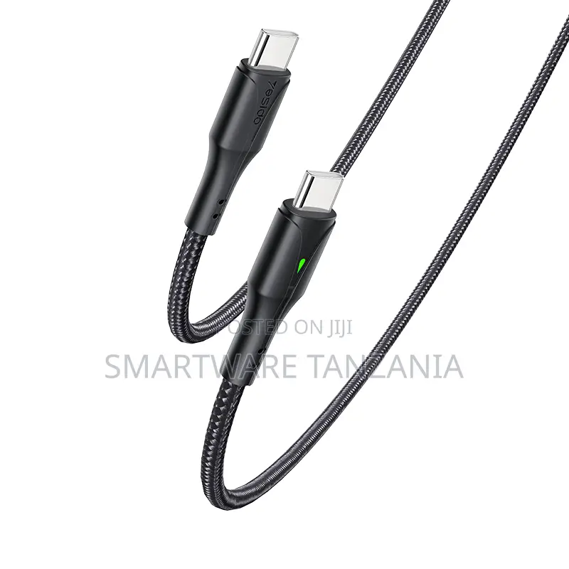 Yesido Dual Type-C Cable, 1.2m, Nylon Braided, 480Mbps Data Transfer