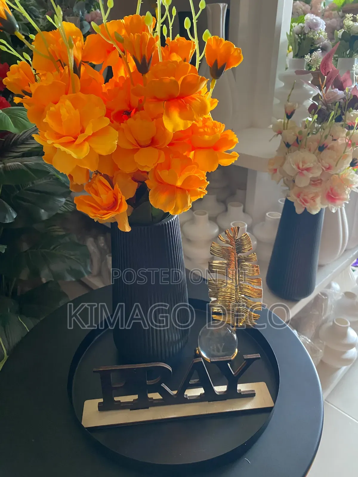 Home Decoration Flowers With Vase