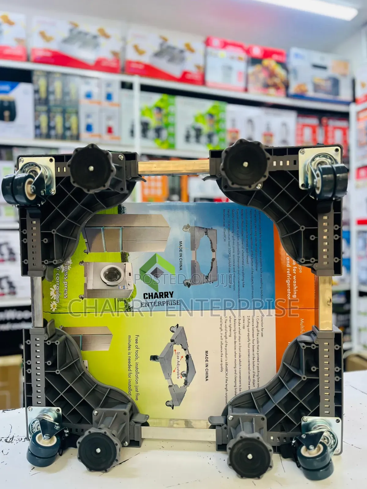 Movable Adjustable Stand for Washing Machine, Refrigerator and Cookers