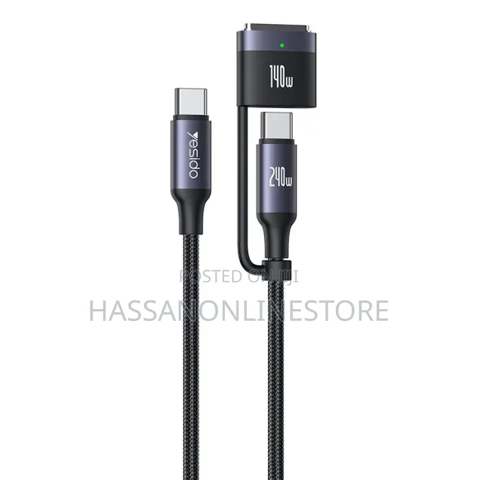 Yesido Ca197 Type-C to Type-C/T 240w Fast Charging Data Cable