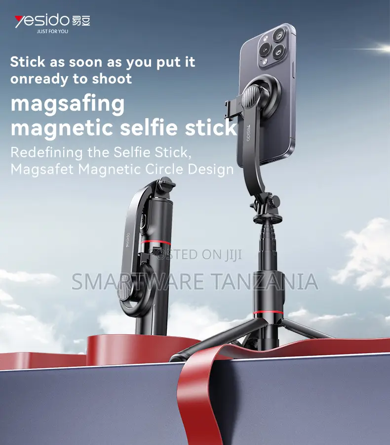 Yesido Selfie Stick With Magnetic Phone Mount, 3-Section