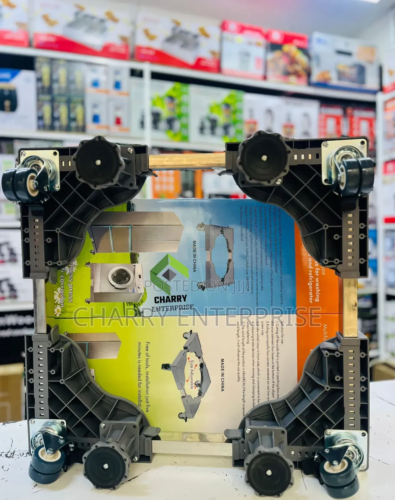 Movable Adjustable Stand for Washing Machine, Refrigerator and Cookers